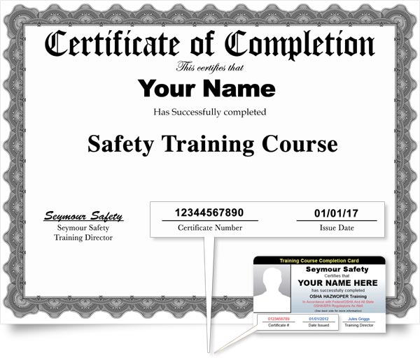 Certificate Numbers